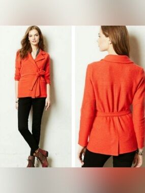 Sparrow by Anthropologie Celesta Boiled Wool Belted Jacket Size Small